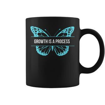 Growth Is A Process Butterfly Coffee Mug | Mazezy