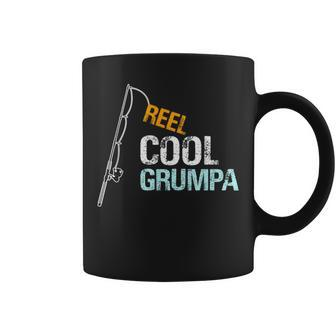 Grumpa From Granddaughter Grandson Reel Cool Grumpa Coffee Mug - Monsterry DE
