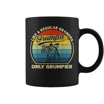 Grumpa Like A Regular Grandpa Only Grumpier Viking Vintage Coffee Mug | Mazezy