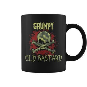 Grumpy Man Husband Grandpa Warning Grumpy Old Bastard Coffee Mug | Mazezy