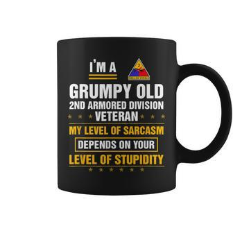 Grumpy Old 2Nd Armored Division Veteran Funny Veterans Day Coffee Mug | Mazezy UK