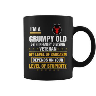 Grumpy Old 34Th Infantry Division Veteran Day Funny Xmas Coffee Mug | Mazezy