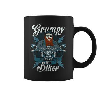 Grumpy Old Biker Gift Men Funny Beard Motorcycle Husband Coffee Mug | Mazezy