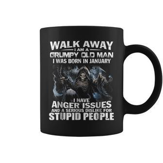 Grumpy Old Man Born In January Gift For Men Old Man Funny Gifts Coffee Mug | Mazezy