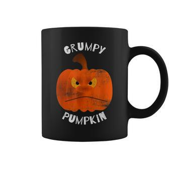 Grumpy Pumpkin Vintage Novelty Halloween Fall Halloween Coffee Mug | Mazezy