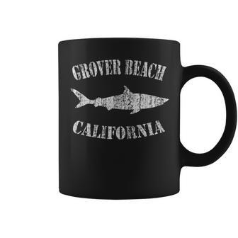 Grunge Grover Beach Ca Shark Coffee Mug | Mazezy