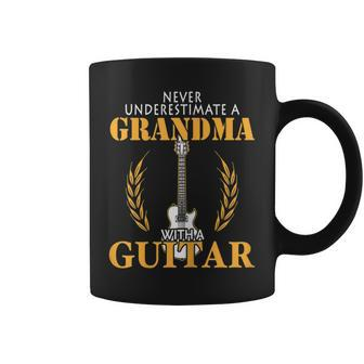Guitar Grandma Never Underestimate A Grandma Coffee Mug - Seseable