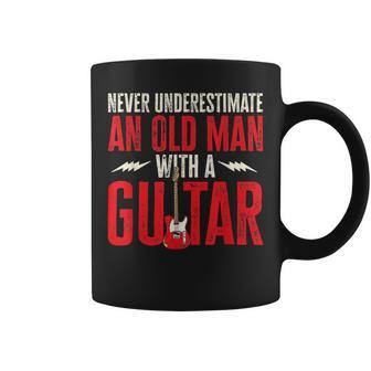 Guitar Player Never Underestimate An Old Man With A Guitar Coffee Mug - Seseable