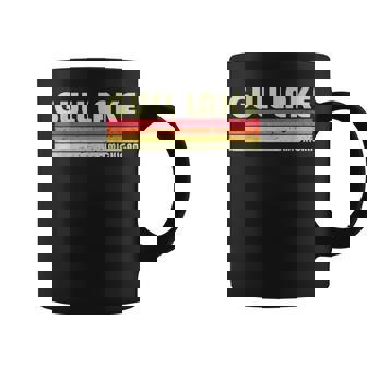 Gull Lake Michigan Funny Fishing Camping Summer Gift Coffee Mug | Mazezy