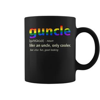 Guncle Definition Gay Lgbtq Pride Month Supporter Graphic Coffee Mug | Mazezy