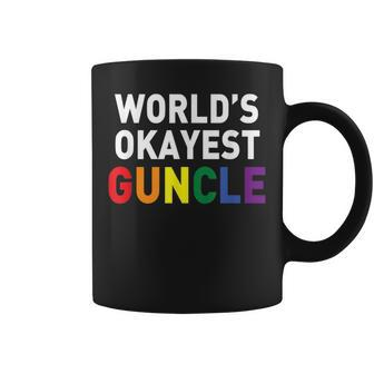 Guncle T Proud Of My Gay Uncle Worlds Okayest Guncle Coffee Mug | Mazezy
