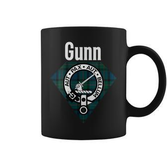 Gunn Clan Scottish Name Coat Of Arms Tartan Gift For Womens Coffee Mug | Mazezy