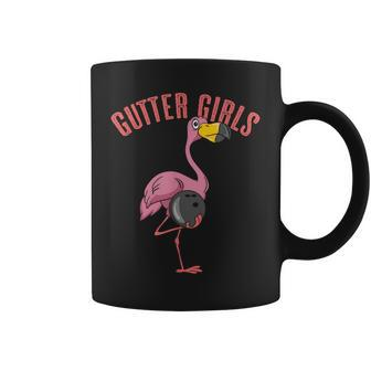 Gutter Girls Bowling Flamingo Team Ironic Matching Pink Joke Coffee Mug | Mazezy