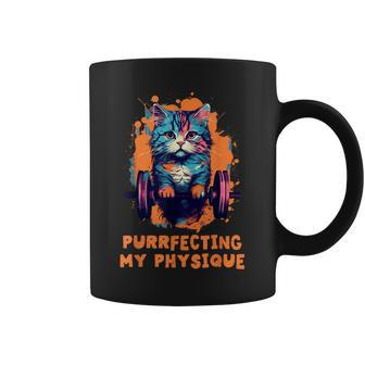 Gym Workout Or Fitness Gift Funny Cat In A Gym  Coffee Mug