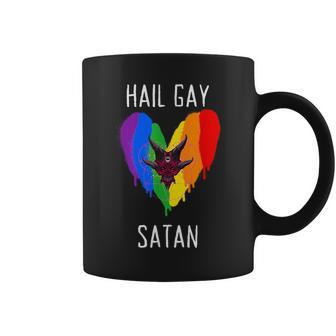 Hail Gay Satan Lgbt Goth Gay Pride Baphomet Pentagram Coffee Mug | Mazezy