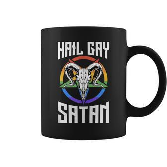 Hail Gay Satan Lgbtq Pride Satanist Pentagram Coffee Mug | Mazezy DE