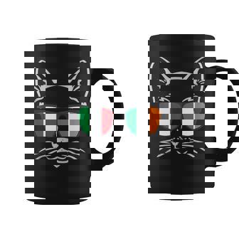 Half Irish Half Italian Kids Irish Italian Flag Cat Coffee Mug | Mazezy