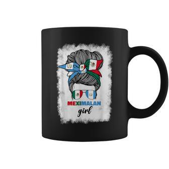 Half Mexican And Guatemalan Mexico Guatemala Flag Girl Coffee Mug - Monsterry
