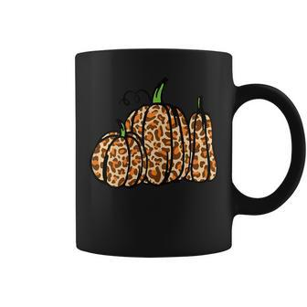 Halloween Clothes For Women Fall Pumpkin Cheetah Pumpkin Coffee Mug | Mazezy