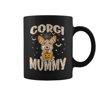 Halloween Costume Dog Lover Owner Outfit Adult Corgi Mummy Coffee Mug - Monsterry