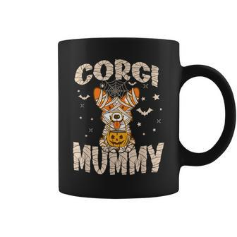 Halloween Costume Dog Lover Owner Outfit Adult Corgi Mummy Coffee Mug - Seseable
