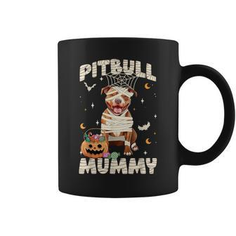 Halloween Costume Pitbull Lover Mummy Dog Owner Coffee Mug | Mazezy