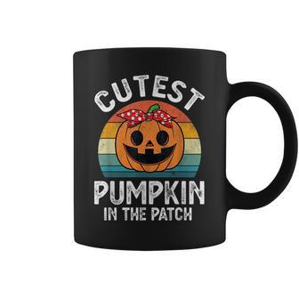 Halloween Cutest Pumpkin In The Patch For Girls Thanksgiving Pumpkin Funny Gifts Coffee Mug | Mazezy
