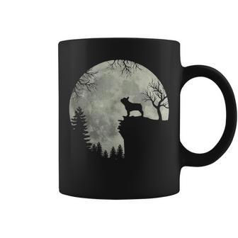 Halloween Dog Frenchie Frenchie Dog Moon Howl In Forest Coffee Mug | Mazezy UK
