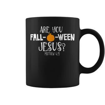 Halloween Are You Falloween Jesus Christian Faith Cross Halloween Coffee Mug | Mazezy