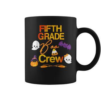 Halloween Fifth Grade Cute Boo Crew Teacher Student Retro Halloween Coffee Mug | Mazezy