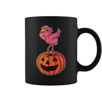 Halloween Flamingo Costumew Pumpking Bird Flamingoween Halloween Funny Gifts Coffee Mug | Mazezy