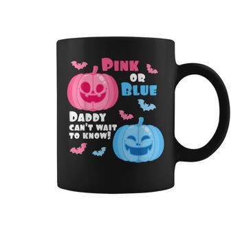 Halloween Gender Reveal Daddy Cant Wait To Know Fall Theme Coffee Mug | Mazezy