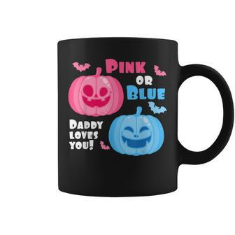 Halloween Gender Reveal Daddy Loves You Fall Theme Halloween Coffee Mug | Mazezy