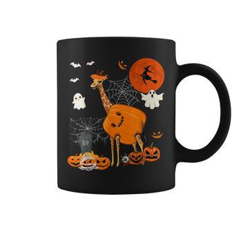 Halloween Giraffe Costume Horror Pumpkin Boo Ghost Lover Halloween Coffee Mug | Mazezy