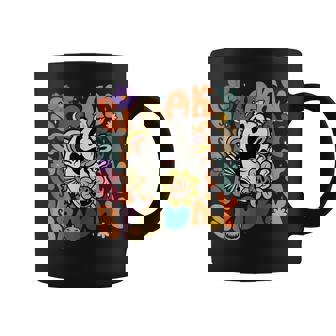 Halloween Groovy Spooky Vibes Ghost Floral Hippie Vintage Halloween Funny Gifts Coffee Mug | Mazezy