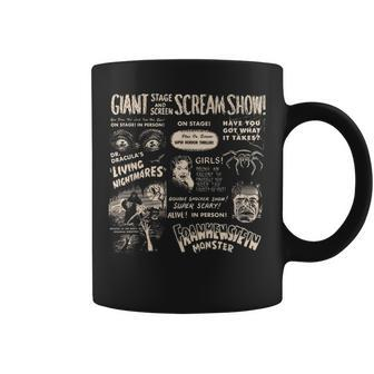 Halloween Horror Movie Scream Show Frankenstein And Dracula Halloween Coffee Mug | Mazezy CA