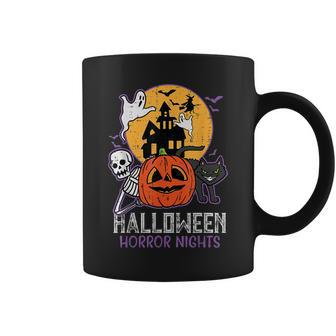 Halloween Horror Nights Retro Movie Poster Spooky Skeleton Halloween Horror Nights Coffee Mug | Mazezy