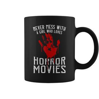 Halloween Never Mess With Horror Movie Girl Zombie Hand Halloween Coffee Mug | Mazezy