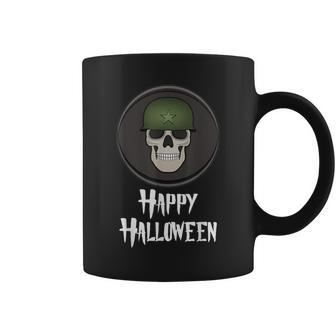 Halloween Military Skull Costume Army Skull Men Women Kids Halloween Coffee Mug | Mazezy