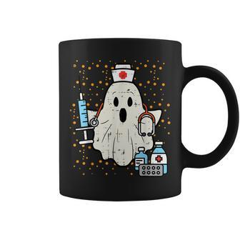 Halloween Nurse Ghost Boo Nursing Scrub Top Costume Coffee Mug - Thegiftio UK