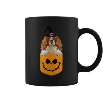 Halloween Pocket English Toy Spaniel Scary Jack O Lantern Coffee Mug | Mazezy