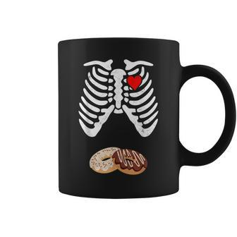 Halloween Pregnancy Dad Donut Baby Pregnant Skeleton Costume Coffee Mug | Mazezy