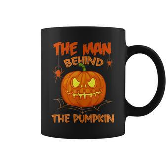Halloween Pregnancy The Man Behind The Pumpkin Dad Husband Coffee Mug | Mazezy
