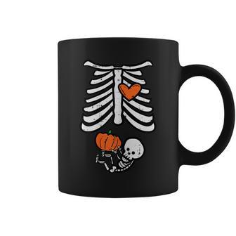Halloween Pregnancy Skeleton Baby Announce Costume Coffee Mug - Seseable