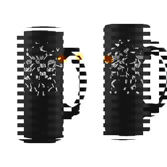 Halloween Pumpkin Dancing Skeleton Boys Girl Halloween Coffee Mug - Seseable