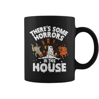 Halloween Pumpkin Ghost There's Some Horrors In This House Coffee Mug | Mazezy
