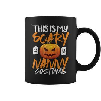 Halloween Scary Nanny Grandma Costume Pumpkin Funny Coffee Mug | Mazezy