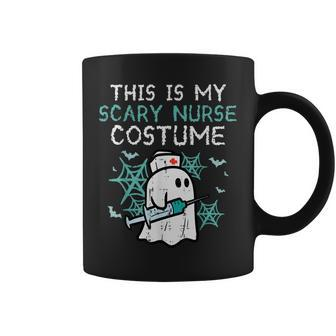 Halloween My Scary Nurse Costume Ghost Scrub Top Coffee Mug | Mazezy CA