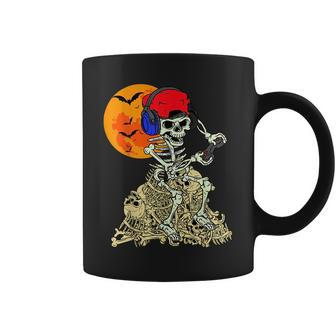Halloween Skeleton Vintage Gamer Funny Gaming Boys Kids N Halloween Funny Gifts Coffee Mug | Mazezy