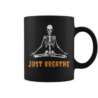 Halloween Yoga Meditation Reiki New Age Goth Orange Spooky Orange Funny Gifts Coffee Mug | Mazezy